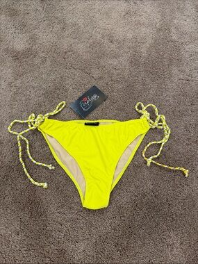 Forplay Neon Yellow Side-Tie Bikini Bottom